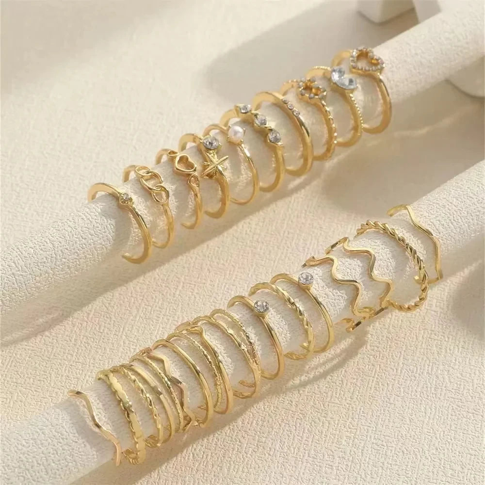 Zircon Wave Ring Set
