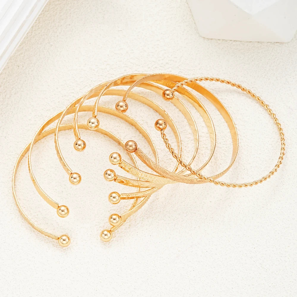Punk Gold Bracelet Set