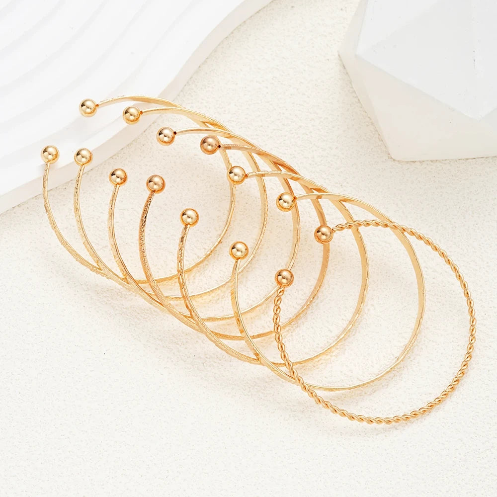 Punk Gold Bracelet Set
